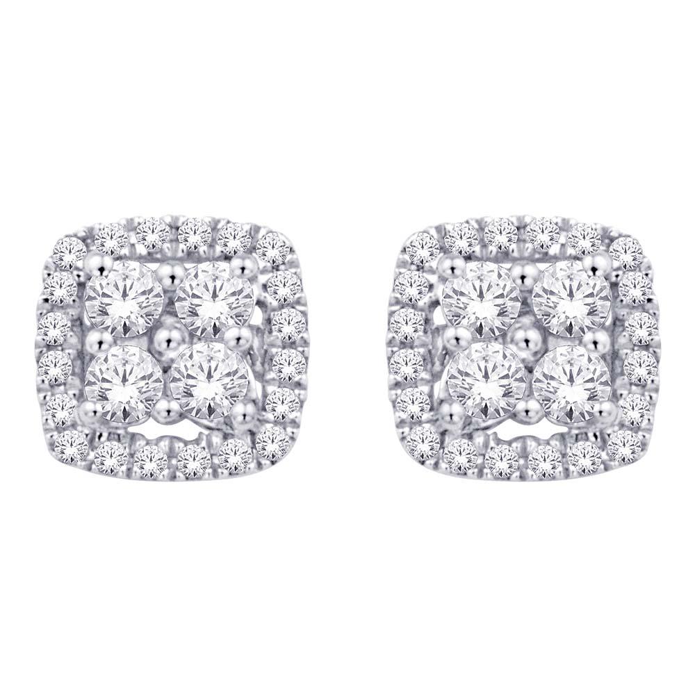 14K White Gold 1/5 Ct.Tw.Diamond Stud Earrings - Larson Jewelers
