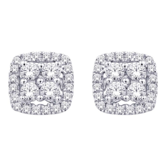 14K White Gold 1/5 Ct.Tw.Diamond Stud Earrings - Larson Jewelers