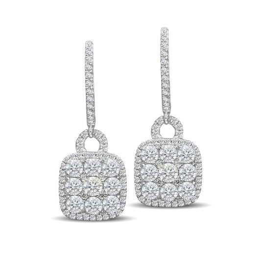 14K White Gold 1 1/3 Ct.Tw.Diamond Fashion Earrings - Larson Jewelers