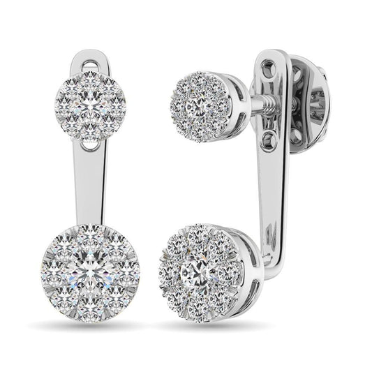 Diamond 1/2.Tw. Fashion Earrings in 10K White Gold - Larson Jewelers