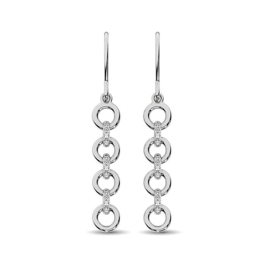 Sterling Silver 1/20 Ctw Drop Earrings - Larson Jewelers