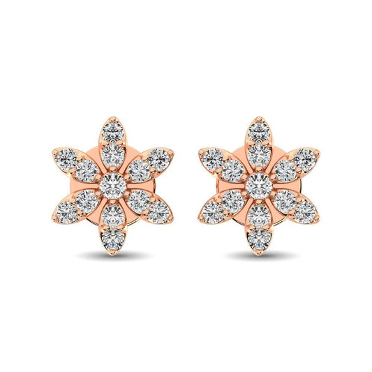 Diamond 1/3 Ct.Tw. Flower Stud Earrings - Larson Jewelers