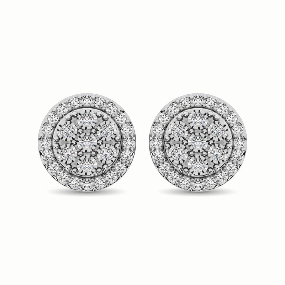 10K White Gold 1/2 Ct.Tw. Diamond Stud Earrings - Larson Jewelers