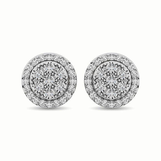 10K White Gold 1/2 Ct.Tw. Diamond Stud Earrings - Larson Jewelers