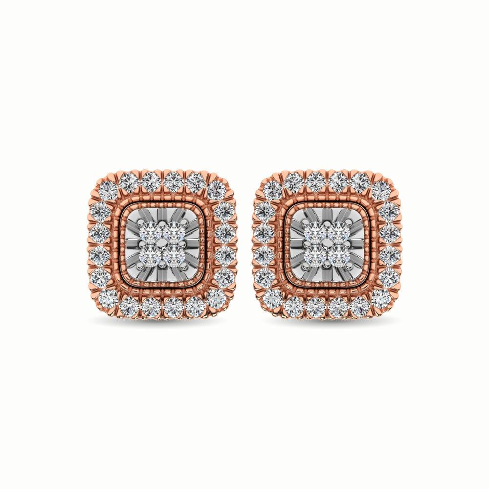 10K Rose Gold 1/3 Ct.Tw. Diamond Stud Earrings - Larson Jewelers