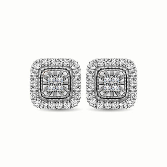 10K White Gold 1/3 Ct.Tw. Diamond Stud Earrings - Larson Jewelers