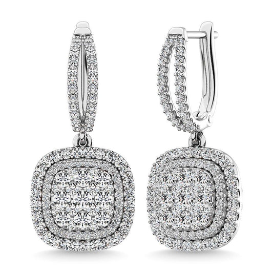 Diamond 2 Ct.Tw. Danglers Earrings in 14K White Gold - Larson Jewelers