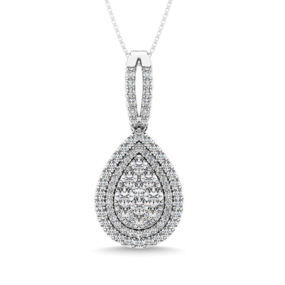 Diamond 1 3/4 Ct.Tw. Danglers Earrings in 14K White Gold - Larson Jewelers