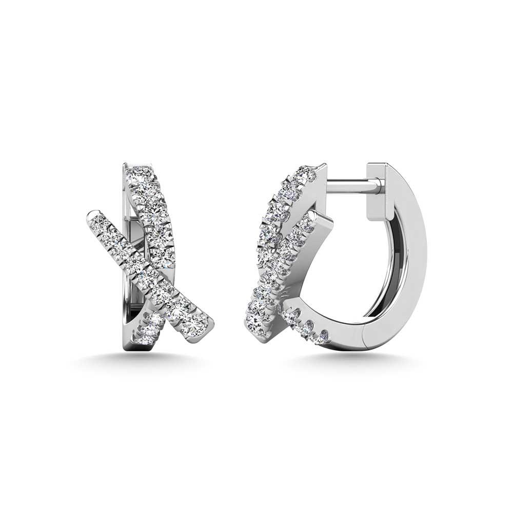 Diamond 3/8 Ct.Tw. Fashion Earrings in 14K White Gold - Larson Jewelers
