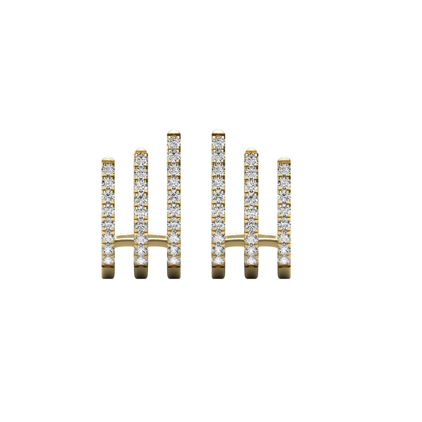 14K Yellow Gold 1/4 Ct.Tw. Diamond Fashion Earrings - Larson Jewelers