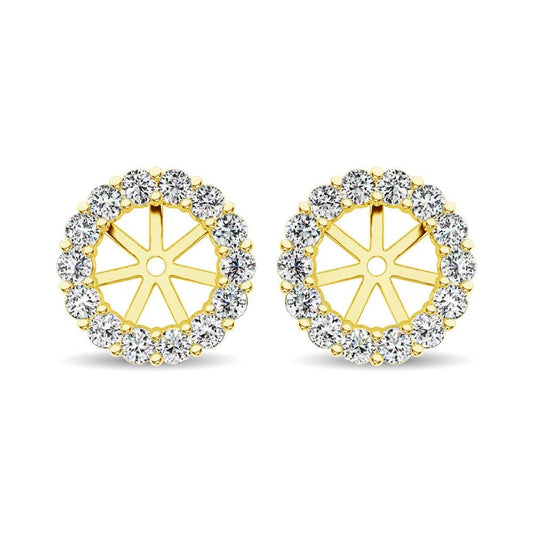 14K Yellow Gold Diamond 1/4 Ct.Tw. Earrings Jacket - Larson Jewelers