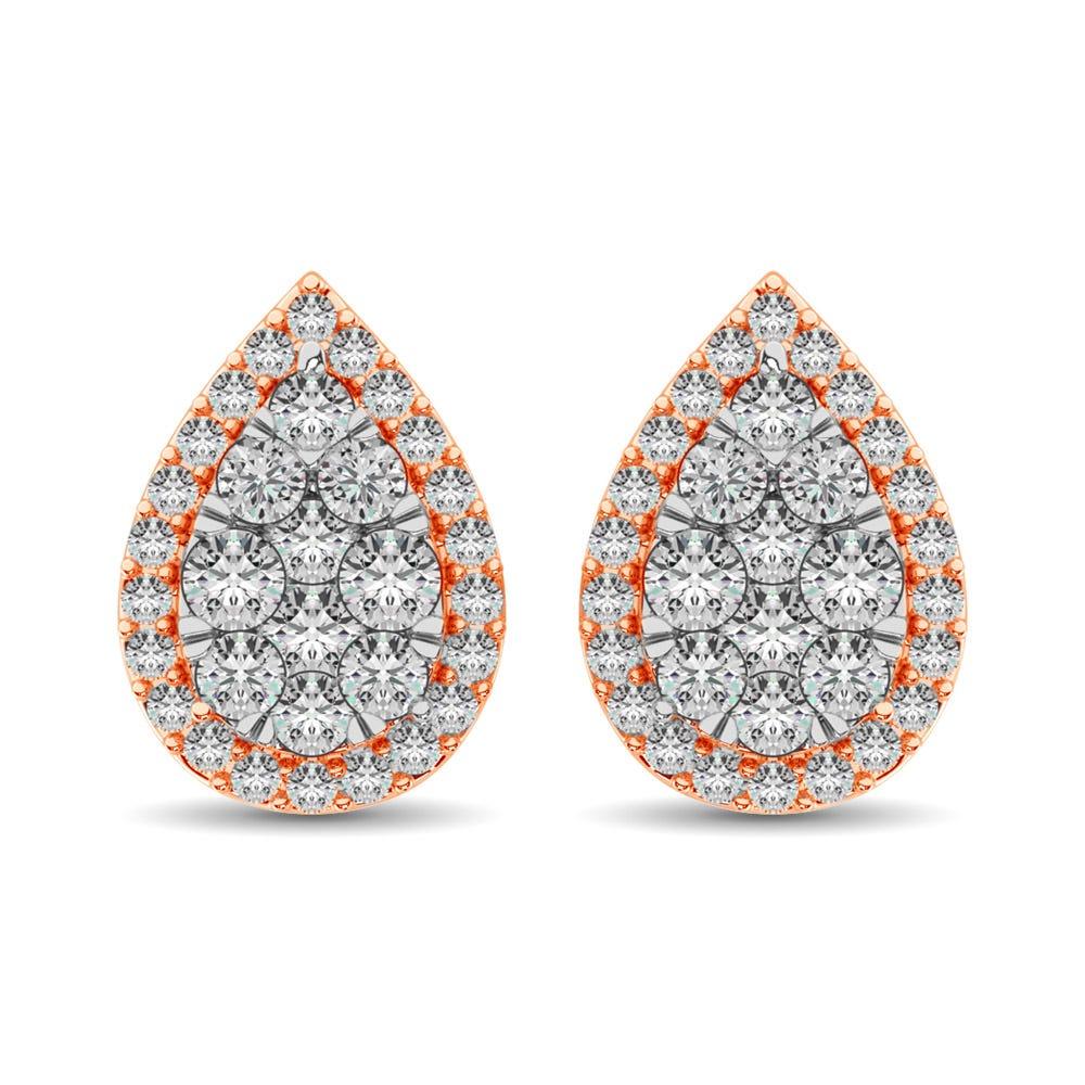 Diamond 3/4 ct tw Pear Shape Fashion Earrings in 14K Rose Gold - Larson Jewelers