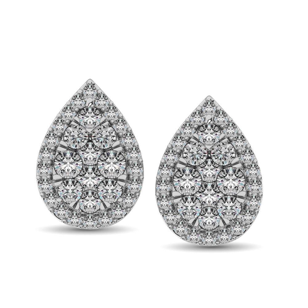 Diamond 3/4 ct tw Pear Shape Fashion Earrings in 14K White Gold - Larson Jewelers