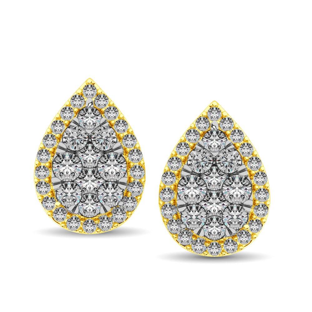 Diamond 3/4 ct tw Pear Shape Fashion Earrings in 14K Yellow Gold - Larson Jewelers
