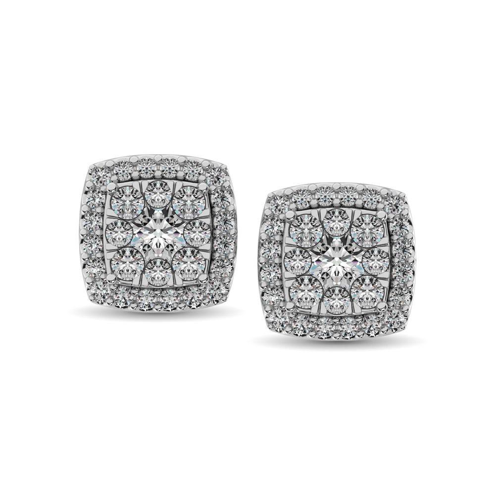 Diamond Stud earrings 3/4 ct tw in 14K White Gold - Larson Jewelers