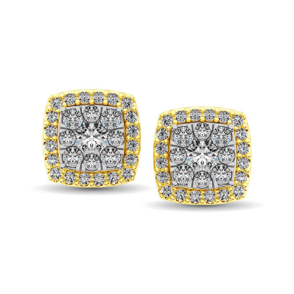Diamond Stud earrings 3/4 ct tw in 14K Yellow Gold - Larson Jewelers