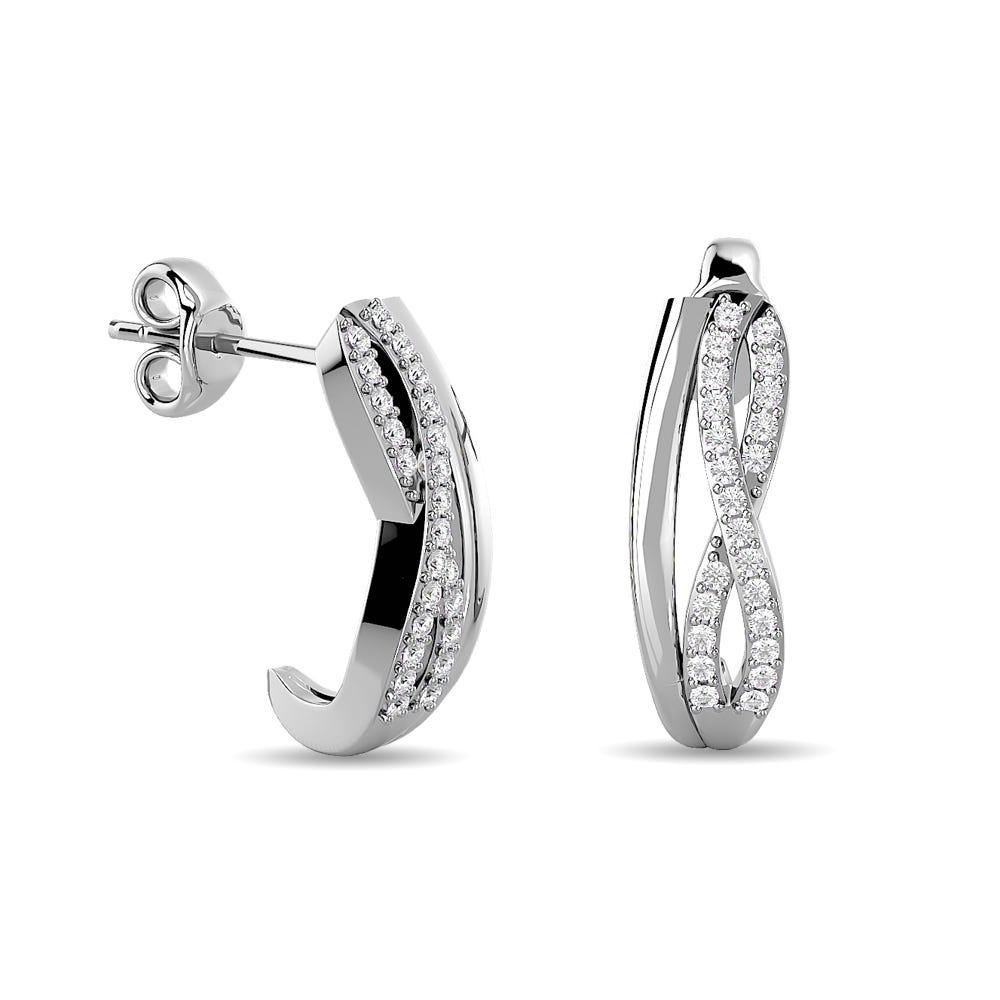 Diamond Fashion earrings 1/5 ct tw in 10K White Gold - Larson Jewelers