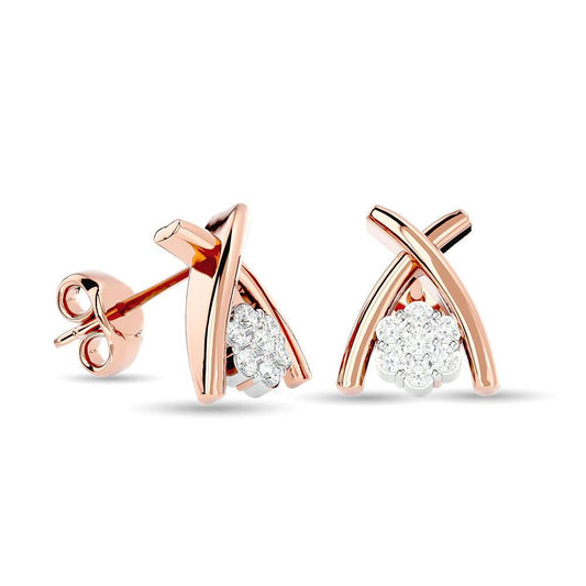Diamond Fashion Earrings 1/10 ct tw in 10K Rose Gold - Larson Jewelers