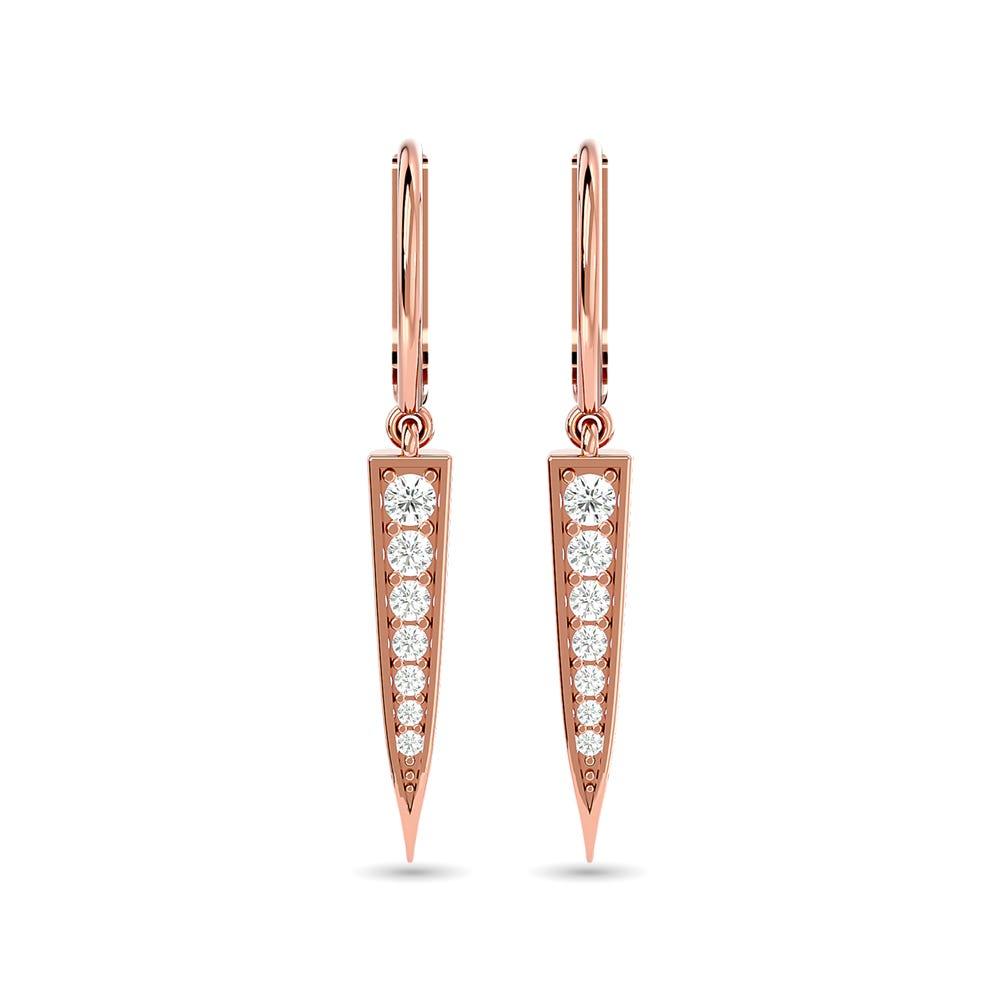 Diamond Fashion Earrings 1/6 ct tw in 10K Rose Gold - Larson Jewelers