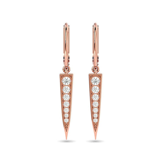 Diamond Fashion Earrings 1/6 ct tw in 10K Rose Gold - Larson Jewelers