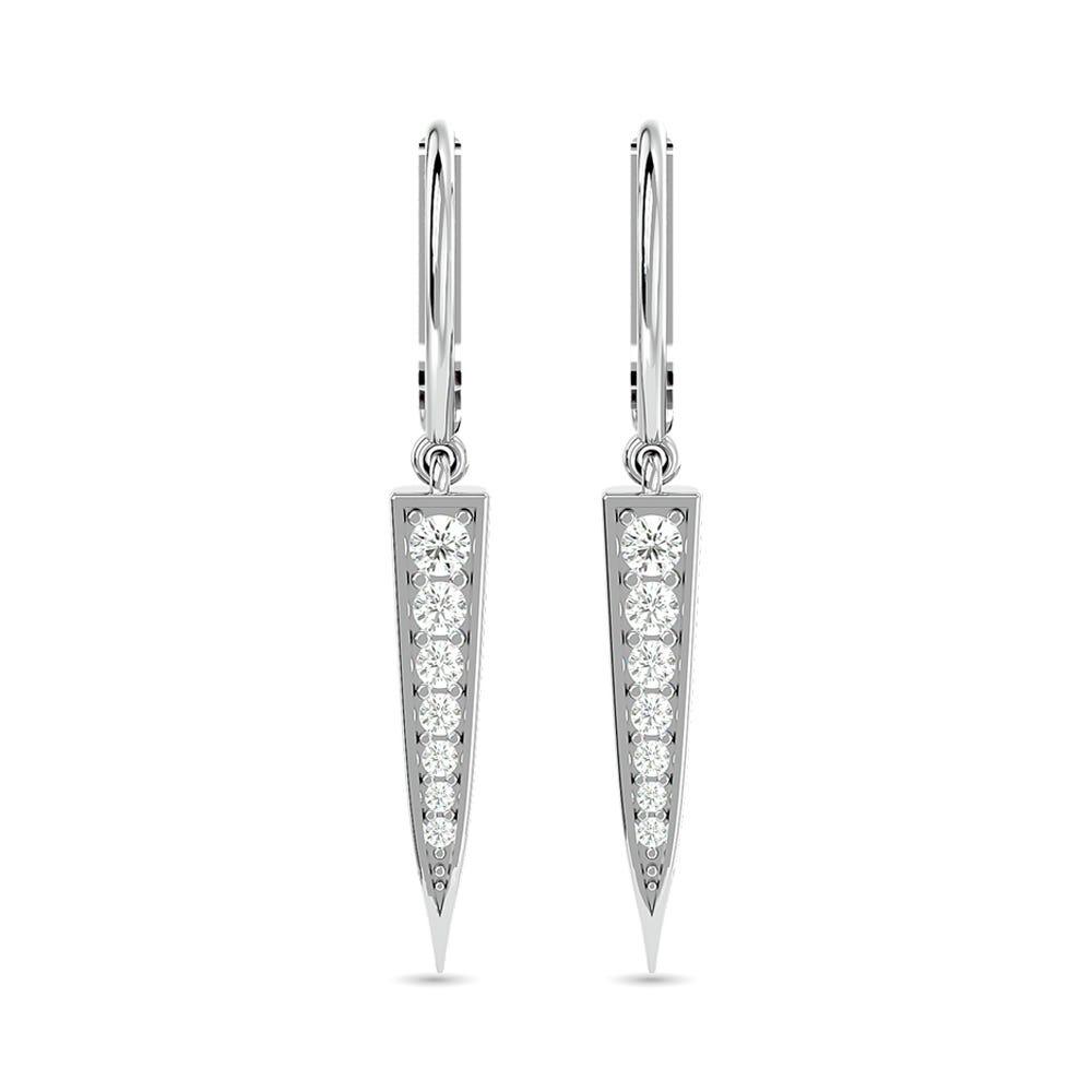 Diamond Fashion Earrings 1/6 ct tw in 10K White Gold - Larson Jewelers