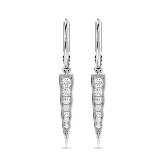 Diamond Fashion Earrings 1/6 ct tw in 10K White Gold - Larson Jewelers