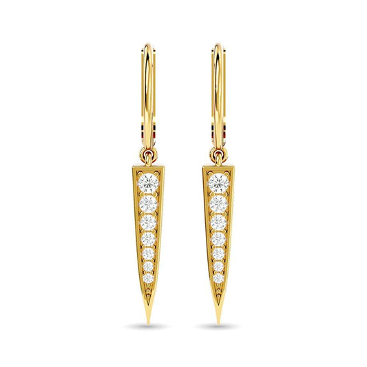 Diamond Fashion Earrings 1/6 ct tw in 10K Yellow Gold - Larson Jewelers