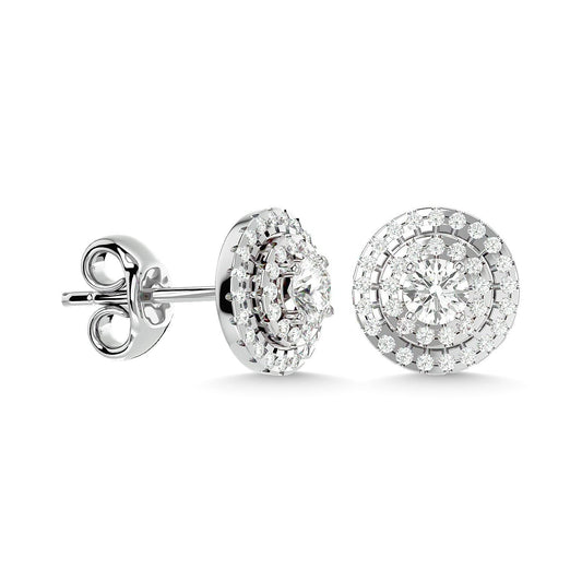 Diamond 9/10 ct tw Fashion Earrings in 14K White Gold - Larson Jewelers