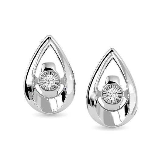 Diamond Fashion Earrings 1/20 ct tw in Sterling Silver - Larson Jewelers