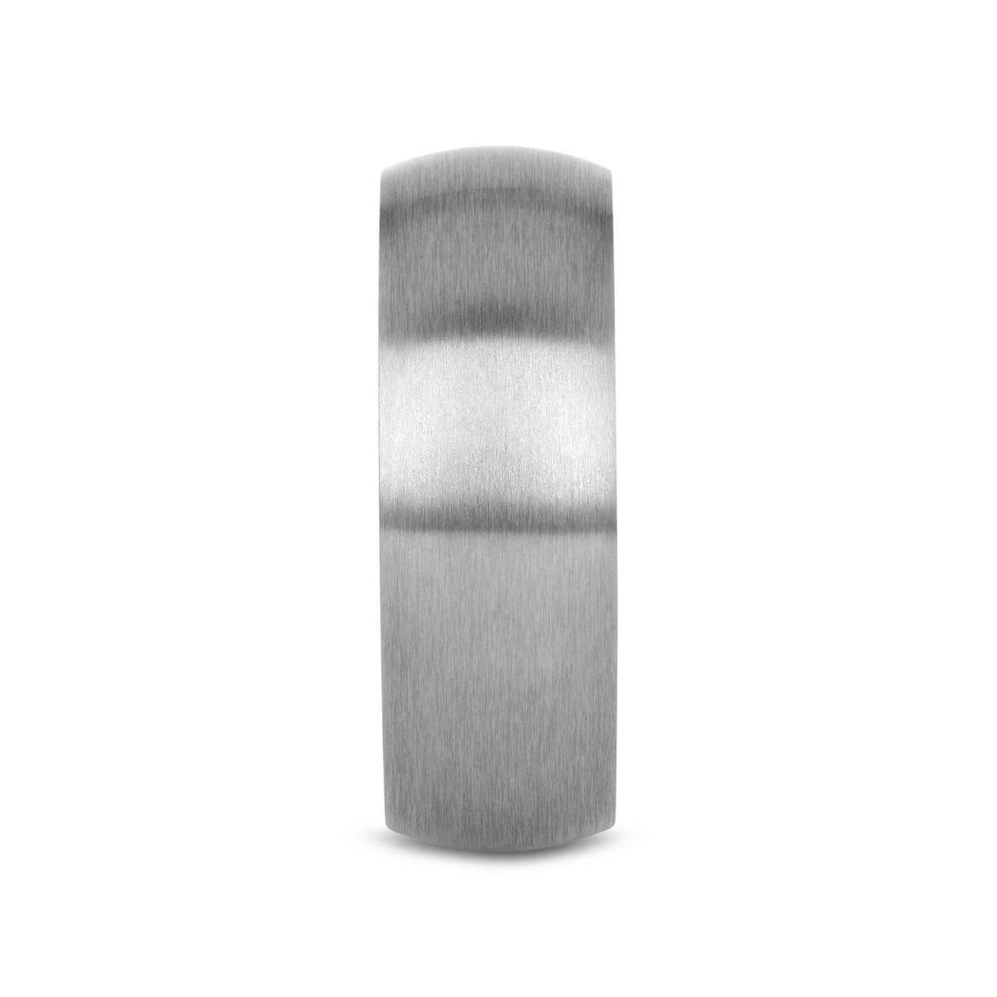 ERIS Men’s Titanium Brushed Finish Domed Wedding Band - 6mm & 8mm