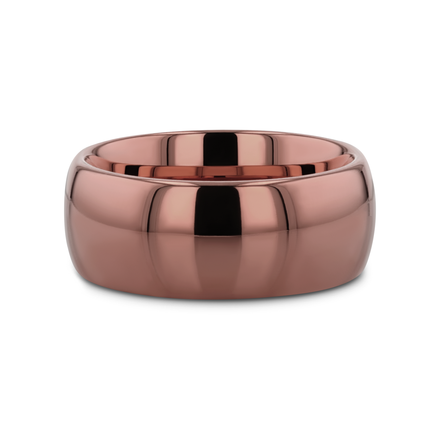 COFFEE Traditional Domed Espresso Tungsten Carbide Wedding Ring - 8mm