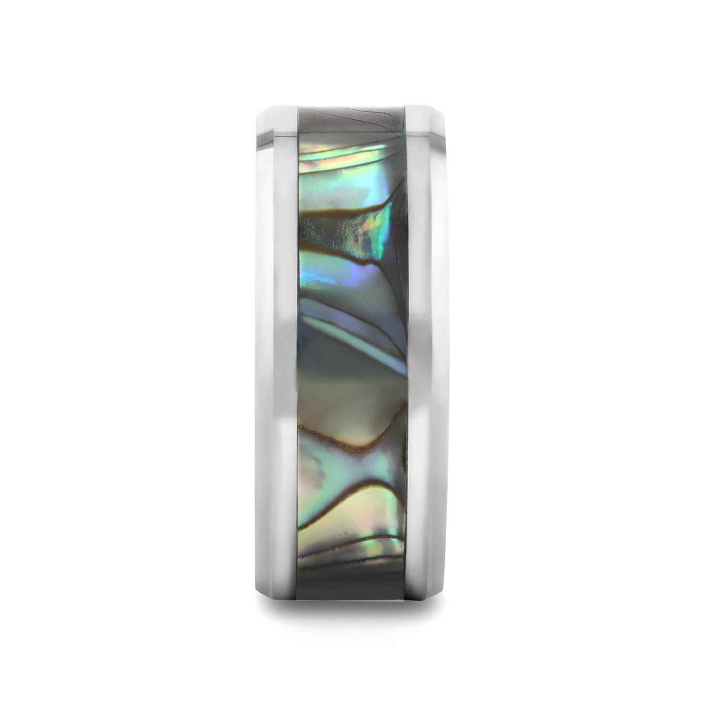 MAUI Tungsten Wedding Band with Mother of Pearl Inlay - 8mm - 10mm