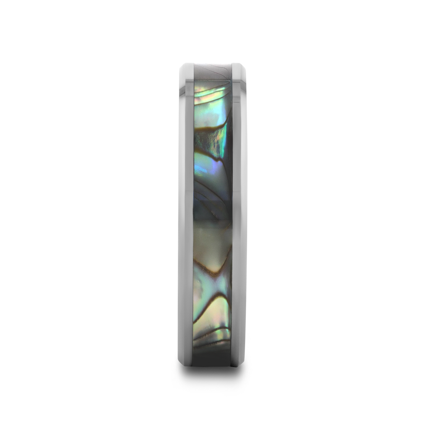 MAUI Tungsten Wedding Band with Mother of Pearl Inlay - 4mm - 6mm