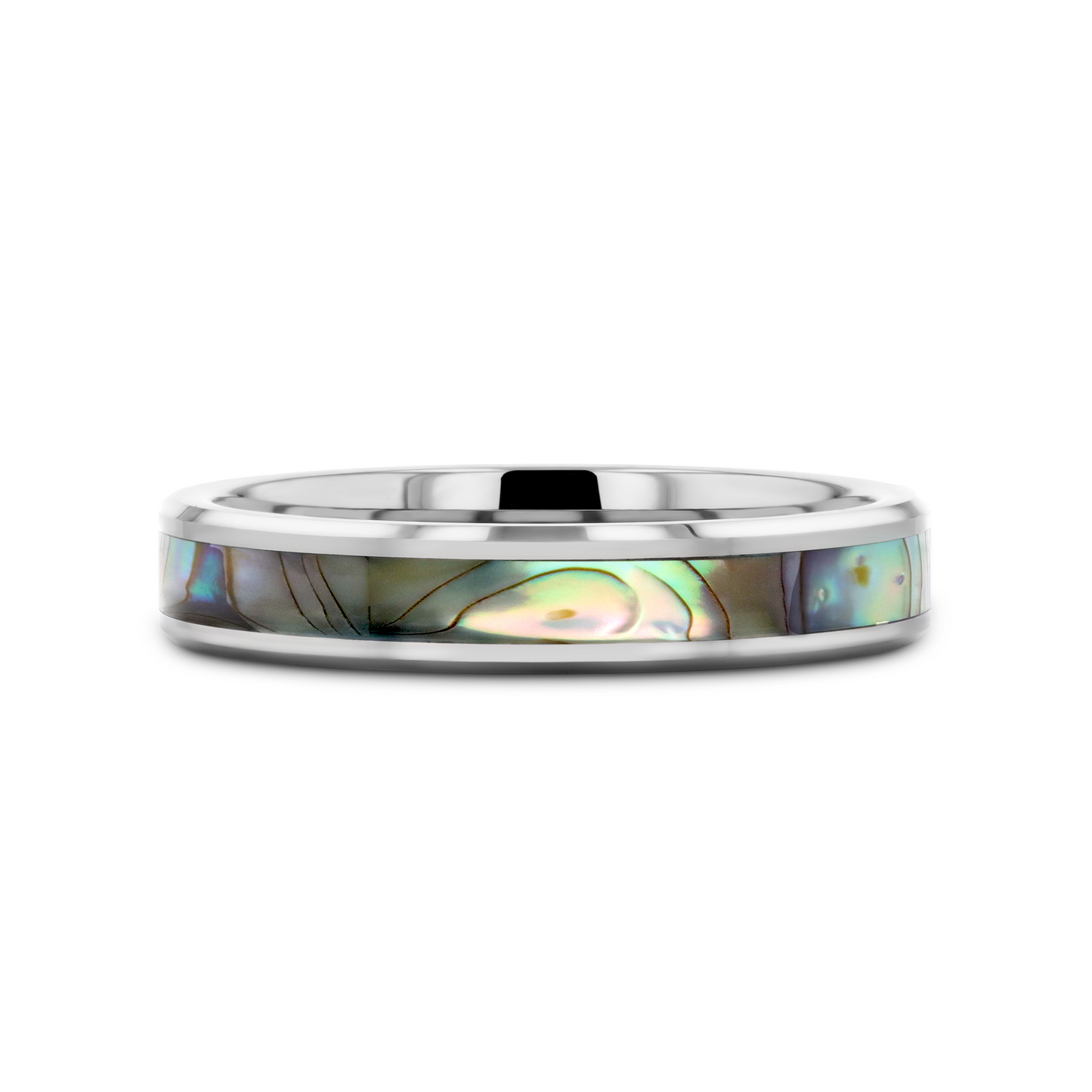 MAUI Tungsten Wedding Band with Mother of Pearl Inlay - 8mm - 10mm
