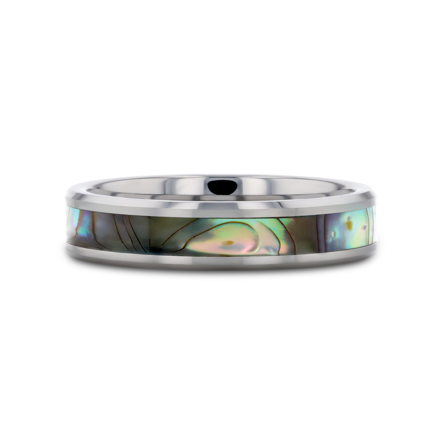 MAUI Tungsten Wedding Band with Mother of Pearl Inlay - 4mm - 6mm