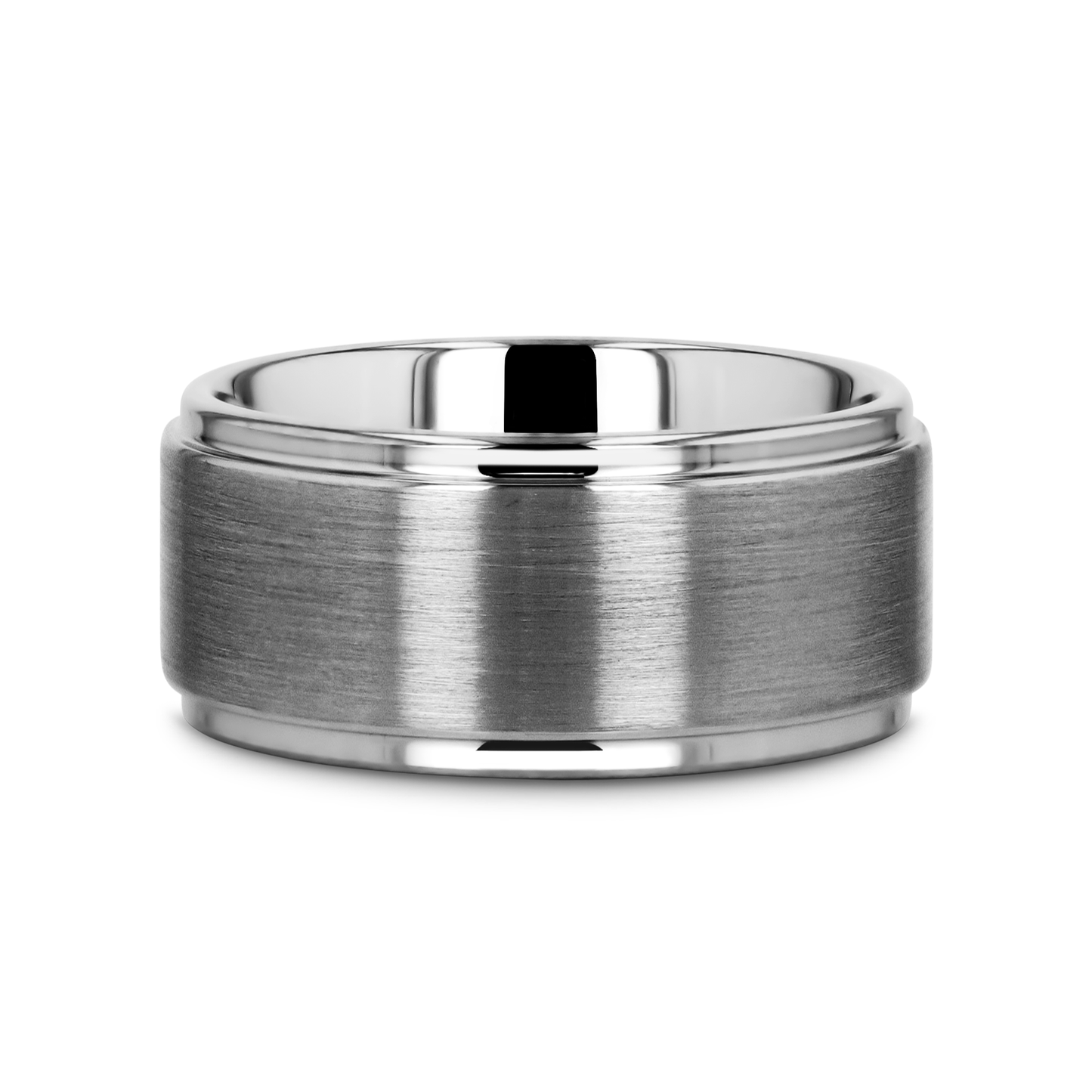 OPTIMUS Raised Center with Brush Finish Tungsten Ring - 8mm - 12mm