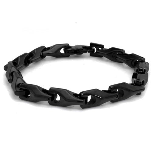 Stylish Black Tungsten Link Bracelet – Tungsten World