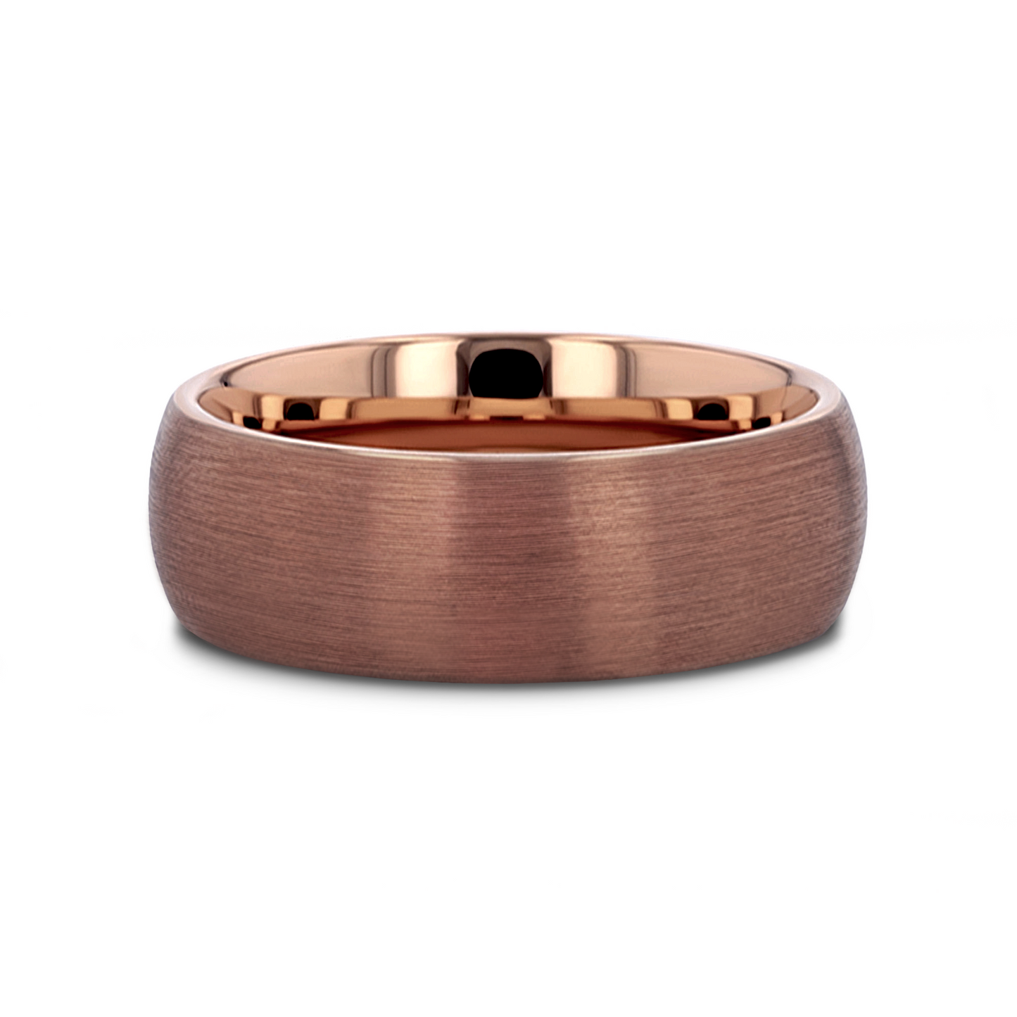 JAVA Domed with Brushed Finish Espresso Tungsten Band - 8mm