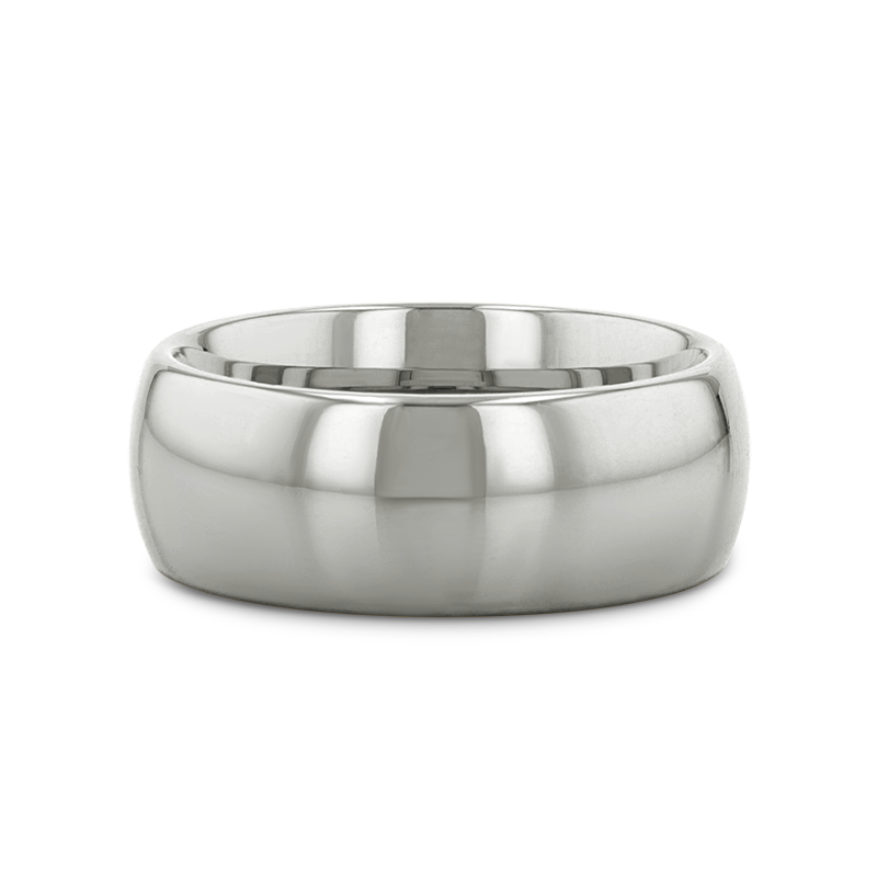 ARLINGTON Domed White Tungsten Ring - 2mm - 6mm