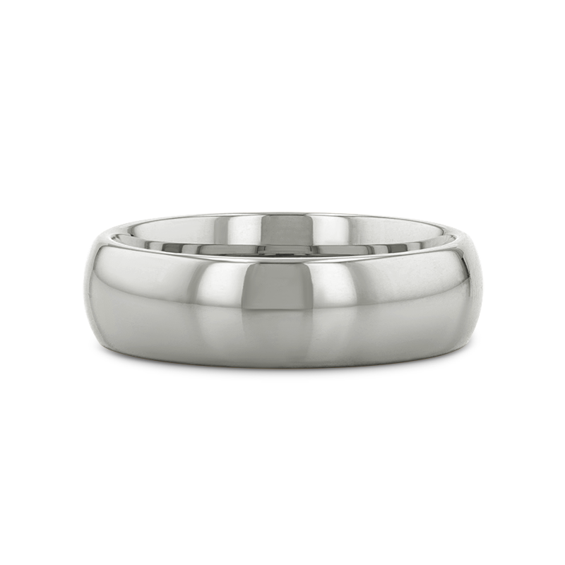 ARLINGTON Domed White Tungsten Ring - 2mm - 6mm