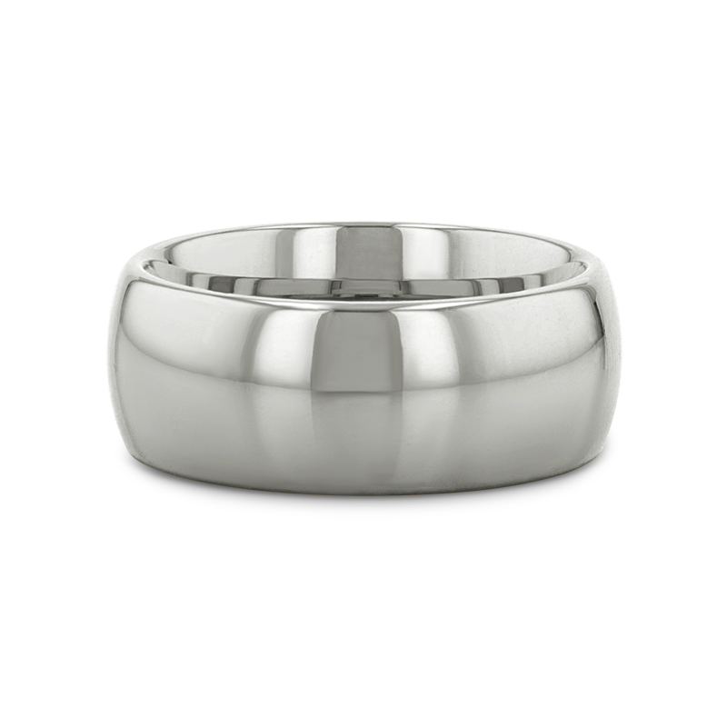 ARLINGTON Domed White Tungsten Ring - 8mm - 12mm