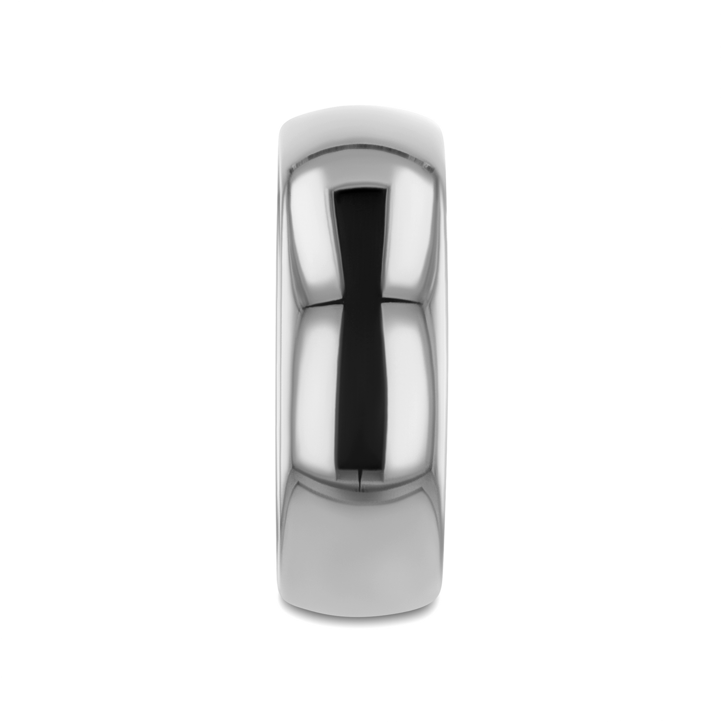 PETERSON Titanium Polished Finish Domed Men’s Wedding Band - 6mm & 8mm