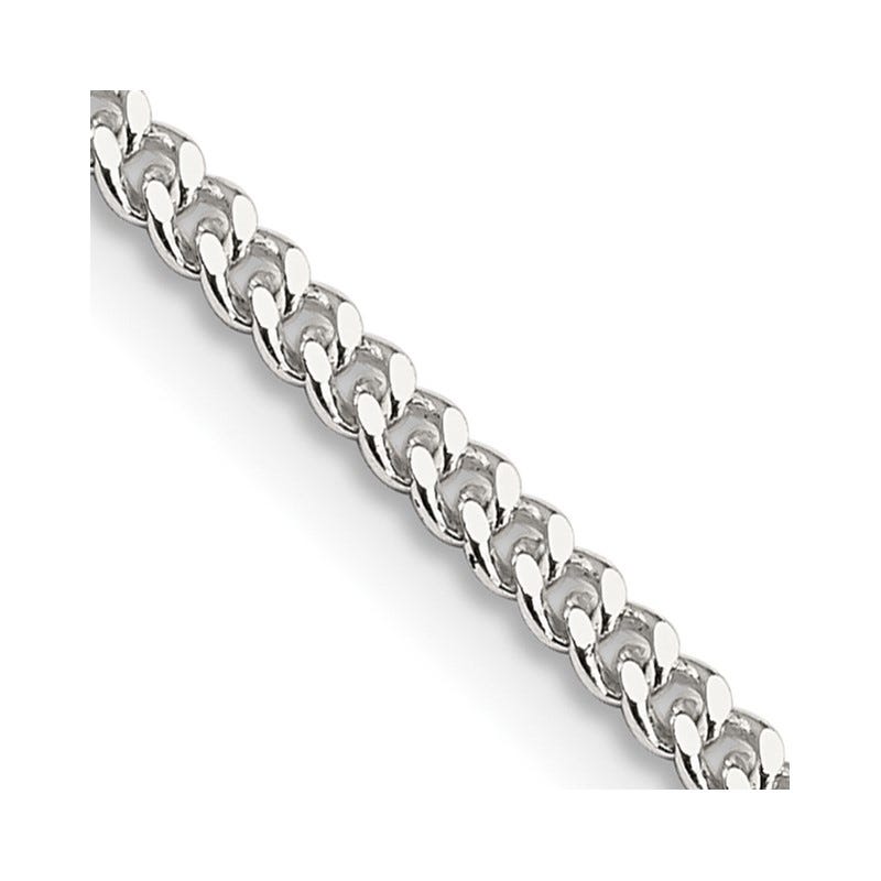Sterling Silver 2mm Curb Chain Necklace