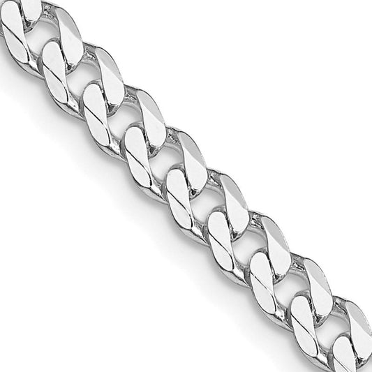 Sterling Silver Rhodium-plated 4.5mm Curb Chain Necklace