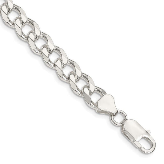 Sterling Silver 8mm Curb Chain Bracelet