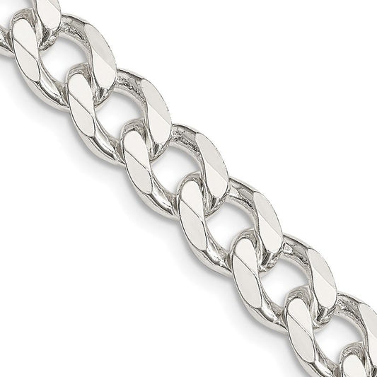 Sterling Silver 8mm Curb Chain Necklace