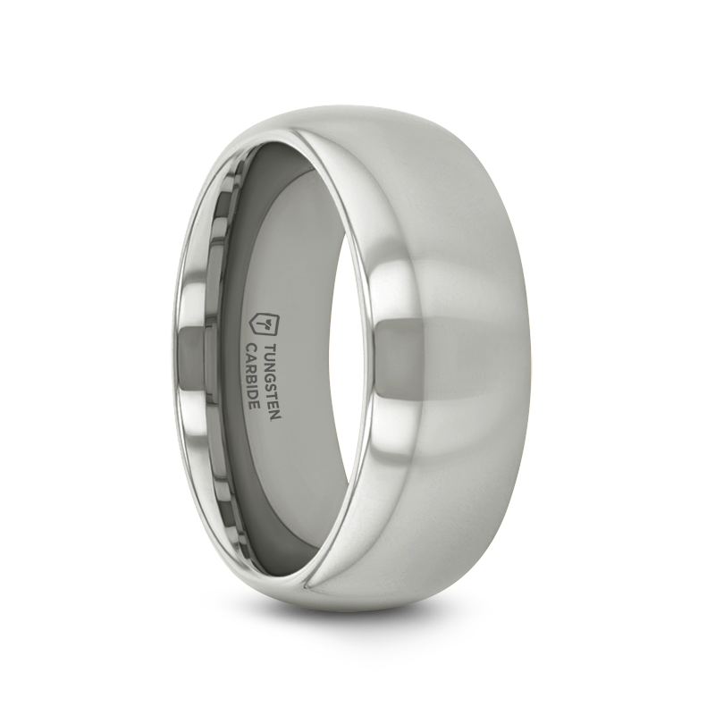 ARLINGTON Domed White Tungsten Ring - 8mm - 12mm