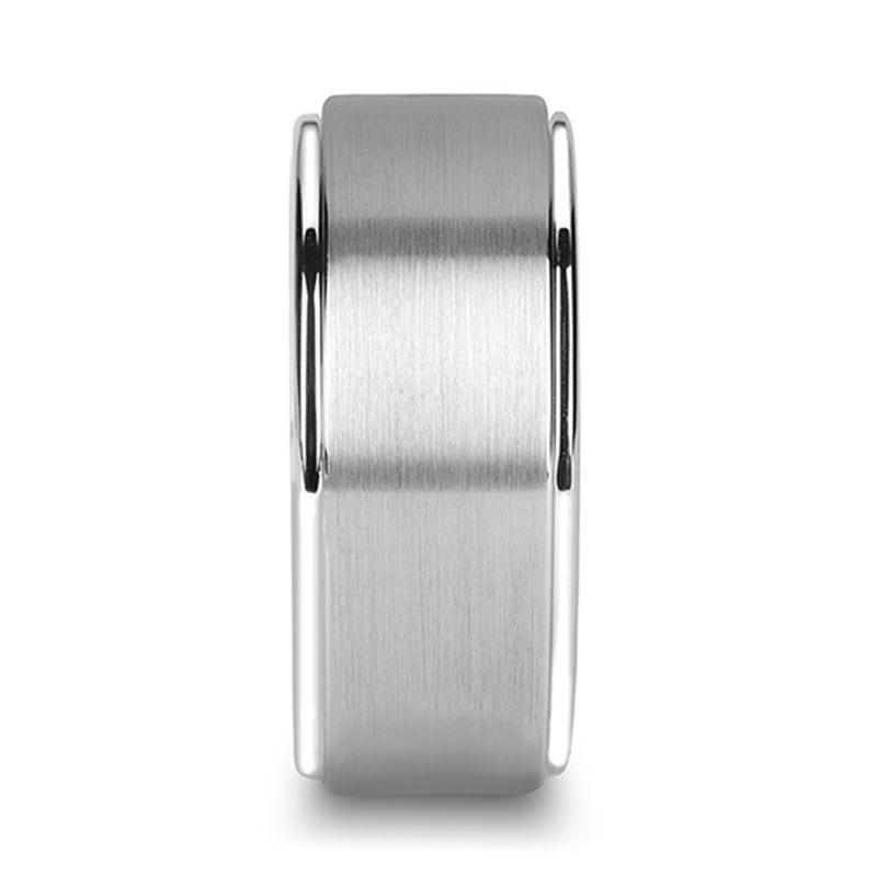 OPTIMUS Raised Center with Brush Finish Tungsten Ring - 8mm - 12mm