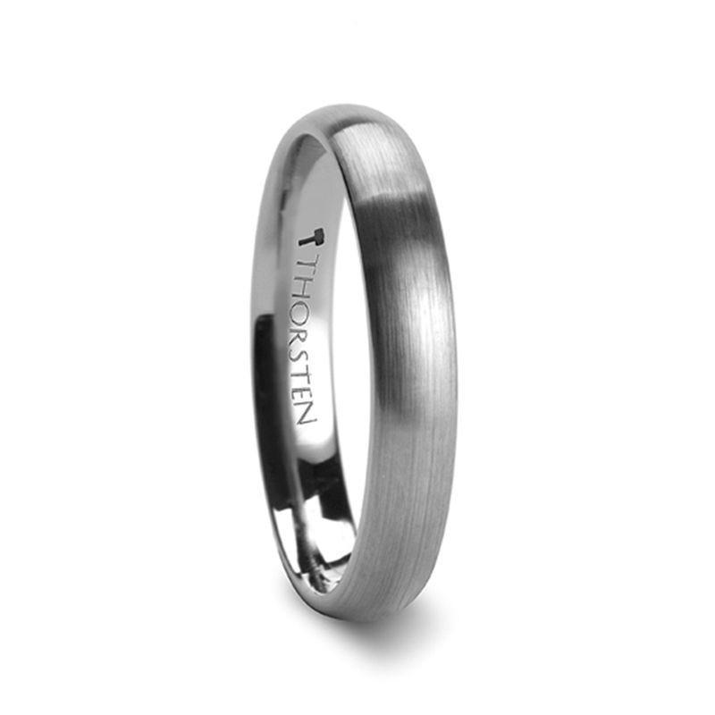 PERSEUS Domed with Brushed Finish Tungsten Band - 8mm - 12mm