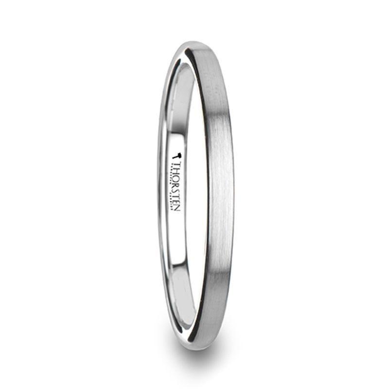 PERSEUS Domed with Brushed Finish Tungsten Band - 2mm - 6mm